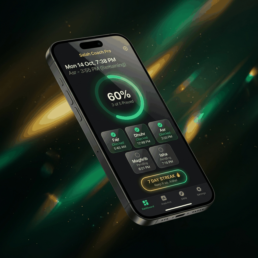 Salah Coach Pro 3D Interface